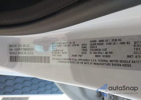 2022 Ram 1500 Lone Star 4X2 5'7 Box from USA, damaged, VIN 1C6RREFT9NN358341